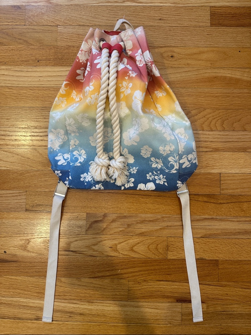 Disney Ombre Floral Drawstring Backpack - Picture 4 of 4
